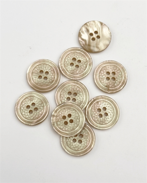 Plastik Knapper - Pearl - 20mm 